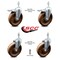 Service Caster 6 Inch High Temp Phenolic Swivel 3/8 Inch Stem Caster Total Lock Brake SCC, 2PK SCC-TSTTL20S615-PHSHT-381615-2-S-2 - alternate 5
